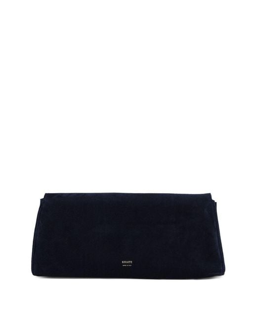Khaite Blue Audrey Leather Clutch