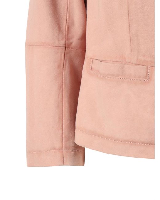Bully Pink Goat Suede Leather Jacket