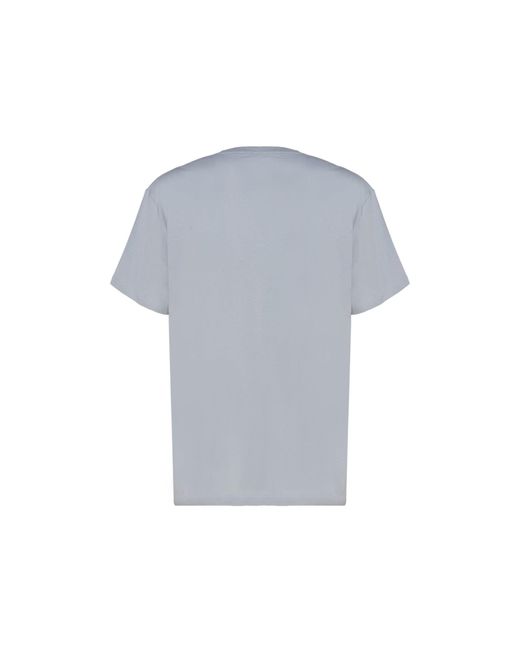 Alexander McQueen Blue Logo T Shirt for men
