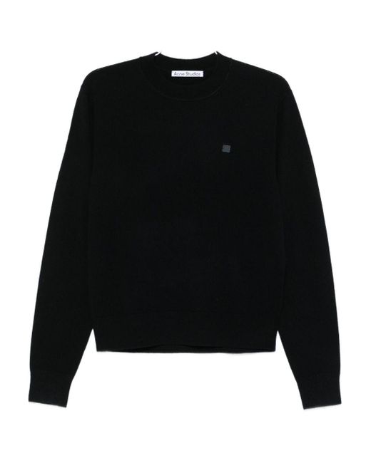 Acne Black Crewneck Sweater for men