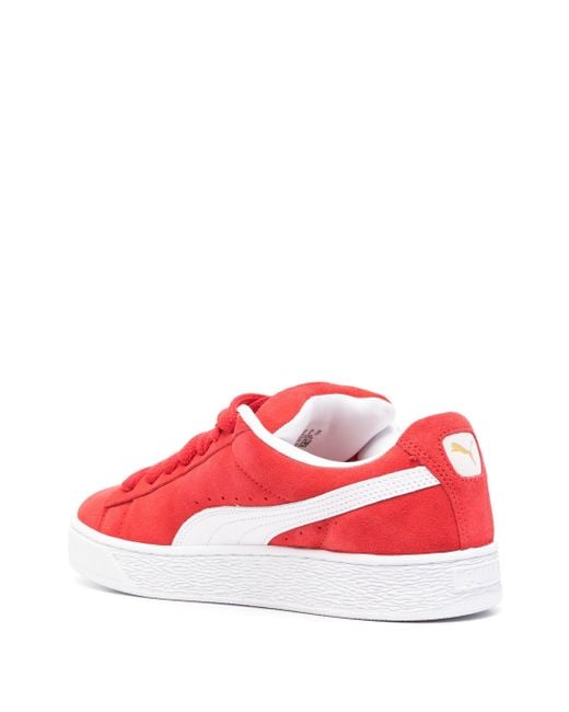 PUMA Red Suede Xl Logo-print Sneakers for men