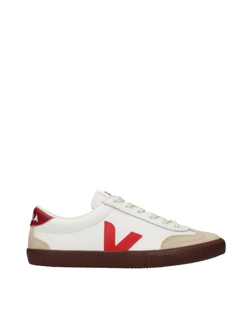 Veja Pink Sneakers Volley Leather/Bordeaux