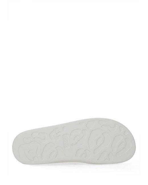 McQueen White Hybrid Slides for men