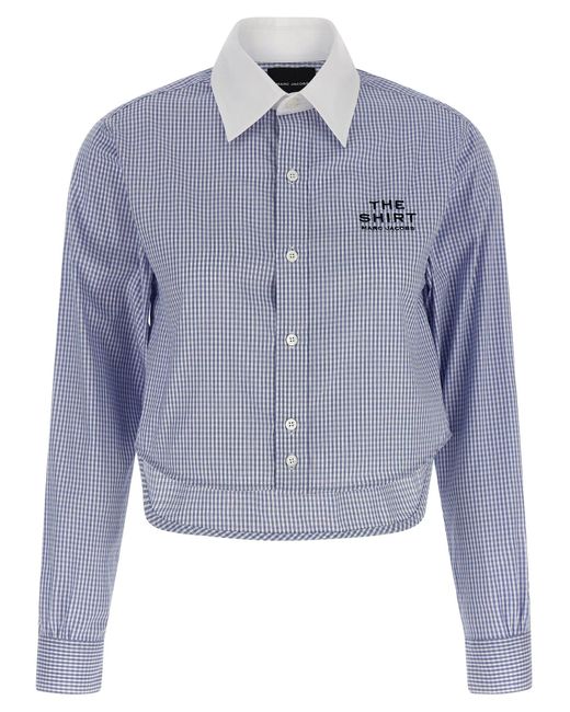 Marc Jacobs Blue Cropped Femme Shirt And Blouse