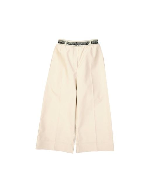 Stella McCartney Natural Beige Viscose Casual Pants