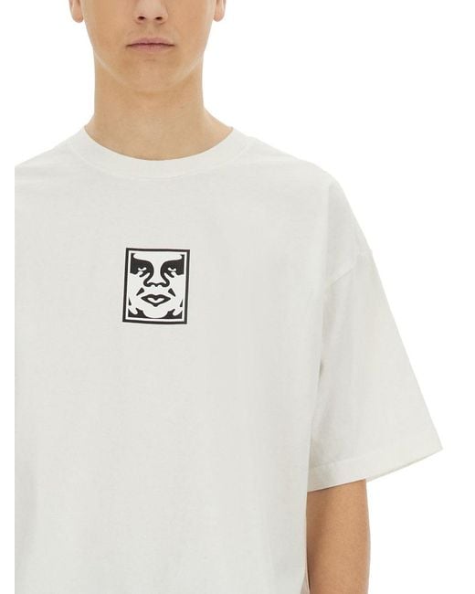 Obey White Icon Face Tshirt for men