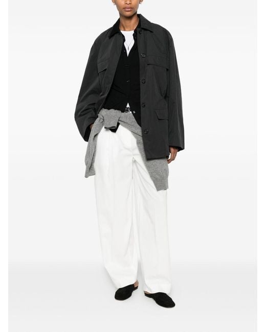 Totême  Black Collared Drawstring Jacket
