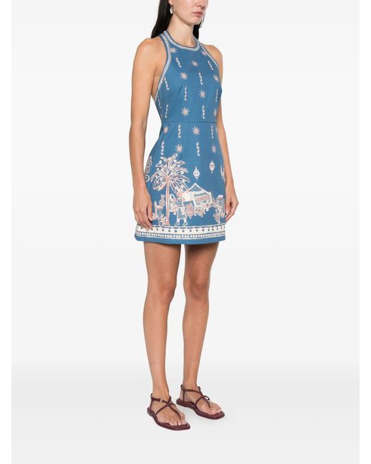 ALÉMAIS Blue Acacia Mini Dress
