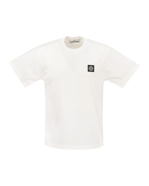 Stone Island Kurzärärmische T -Shirt in White für Herren