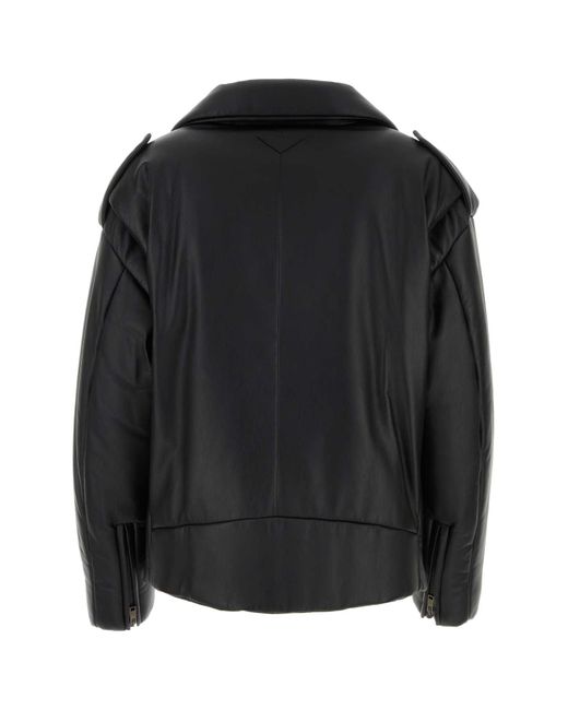 Prada Black Nappa Leather Padded Jacket