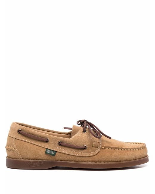 Paraboot Brown Barth Suede Leather Loafers