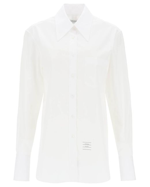 Easy Fit Poplin Shirt Thom Browne en coloris White