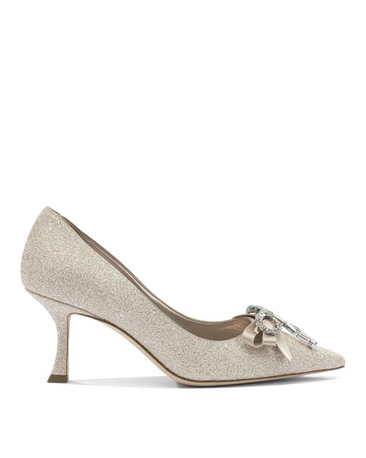 Jimmy Choo White "Auria 70 Mm" Pump