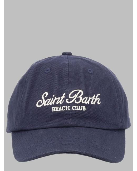 Mc2 Saint Barth Blue Cappello Da Baseball Con Logo