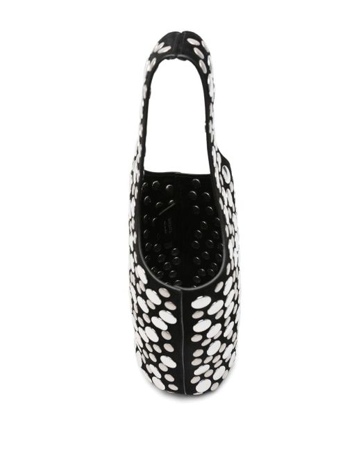 Khaite Black Livia Small Leather Bucket Bag