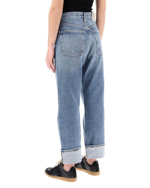 CA Jeans droits avec un Fran à faible entrejambe Agolde en coloris Blue