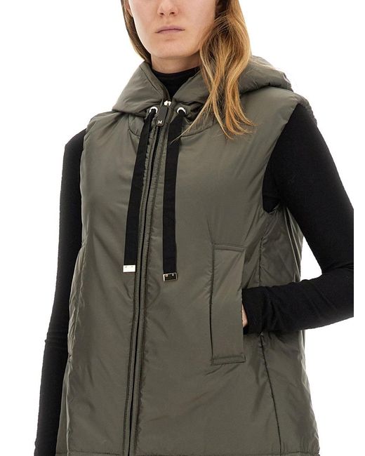 Max Mara Gray Waterproof Vest Greengo