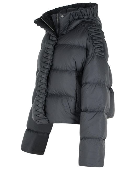 RAXXY Black Polyester Hooded Down Jacket