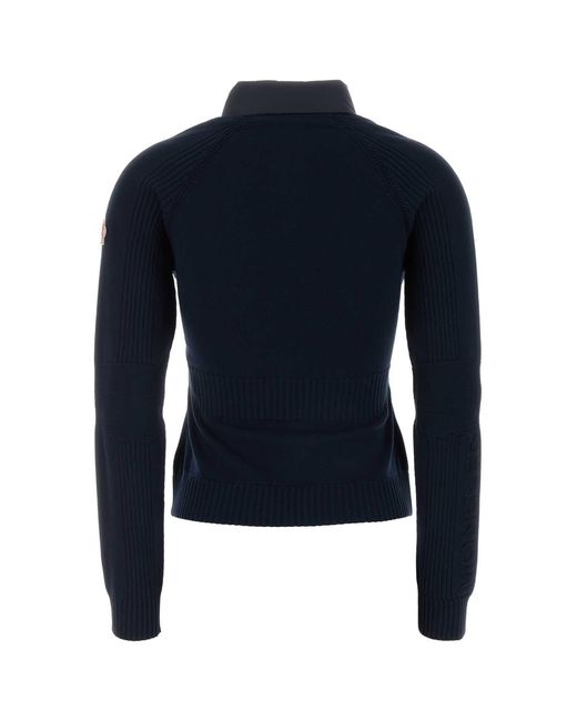 Moncler Navy Blue Knit Cardigan