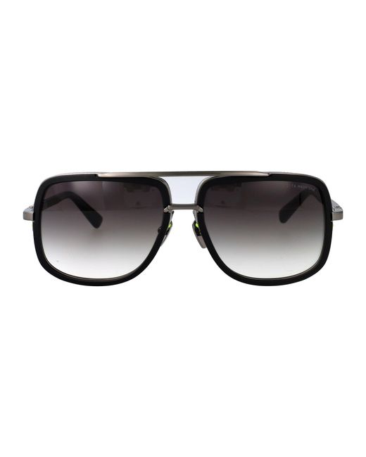 Dita Eyewear Black Aviator Sunglasses Drx 2030 E Blk Slv Blk Slv