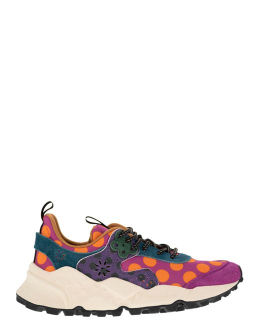 Kotetsu Sneakers en gamuza y tela técnica Flower Mountain de color Multicolor
