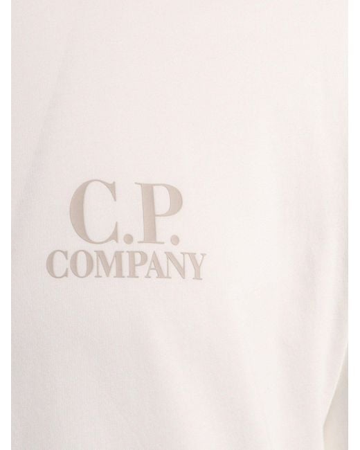 C P Company White T Shirts Short Sleeve