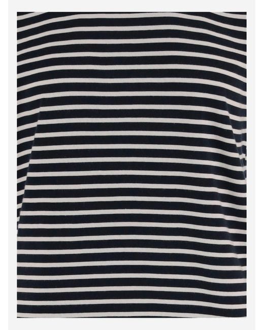 J.W. Anderson Black Jw Anderson Striped Cotton T Shirt