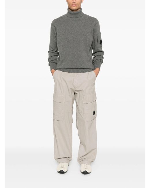 C P Company White Cargo Pant