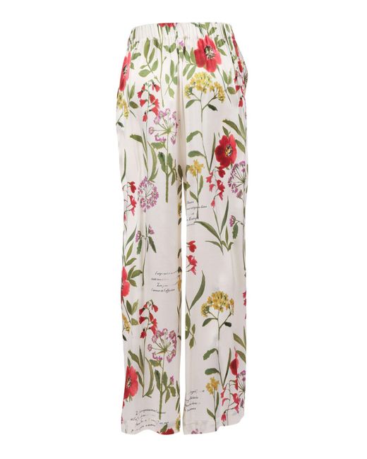Shirtaporter White Pant Palazzo Seta