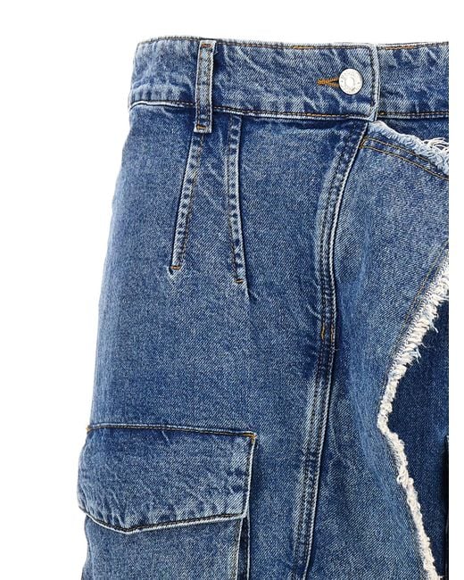 Mo5 Ch1 No Jeans Blue Denim Skirt