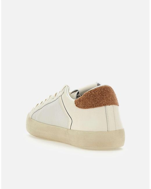 Date Datum. Hill Low Beige Nylon Lederen Sneakers in het Natural voor heren