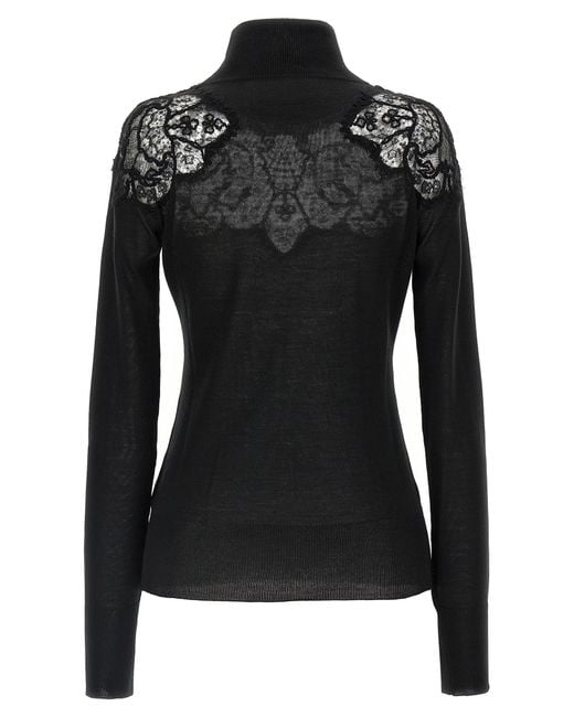 Ermanno Scervino Black Merino Wool Sweater