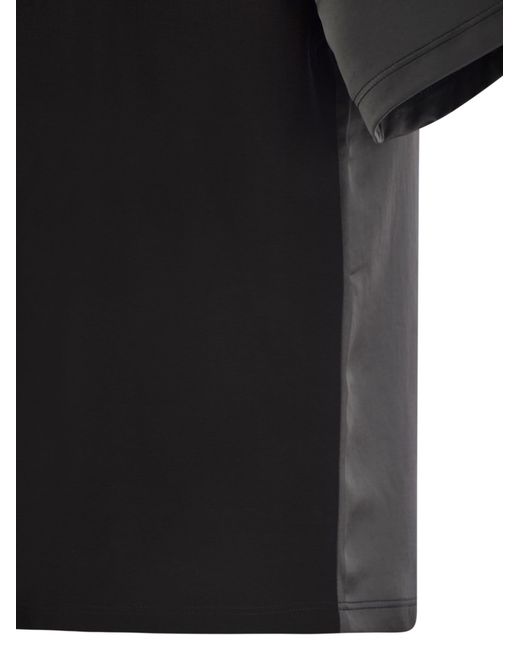 Weekend by Maxmara Black Amburgo Satin And Jersey T Shirt