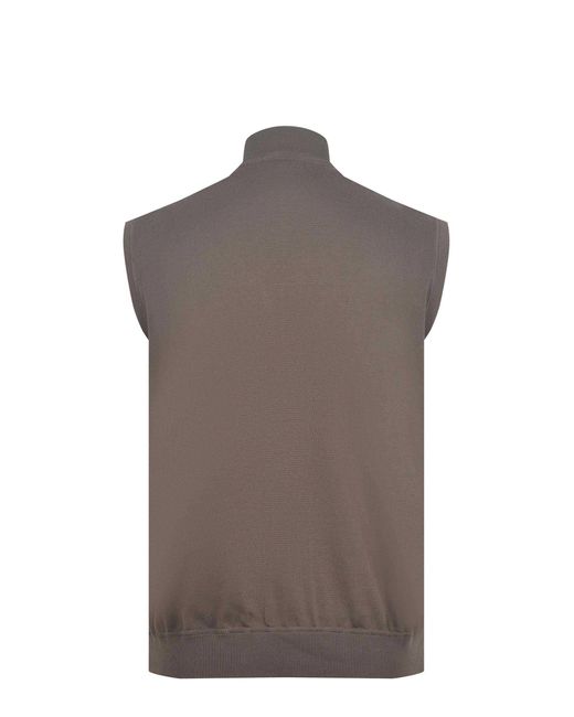 Filippo De Laurentis Brown Cardigan Filippo De Laurentiis Made Of Cotton for men