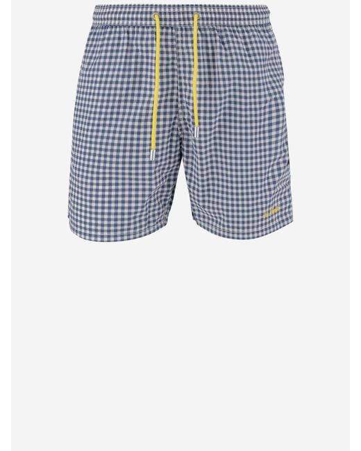 Mc2 Saint Barth Blue Nylon Swimwear for men
