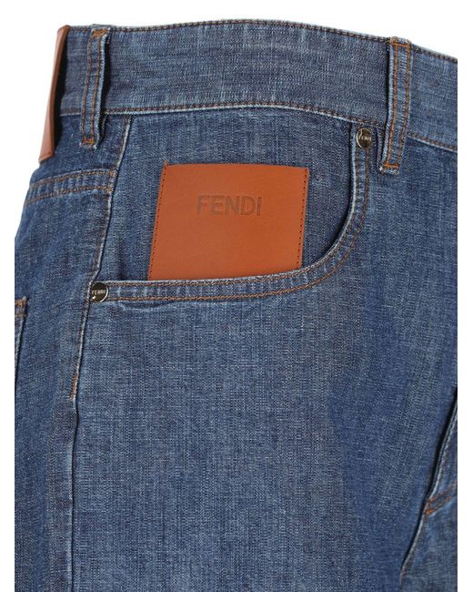 Fendi Blue Denim Shorts