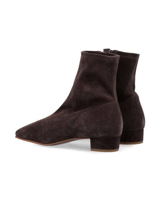 By Far Brown Este Ristretto Suede Ankle Boots