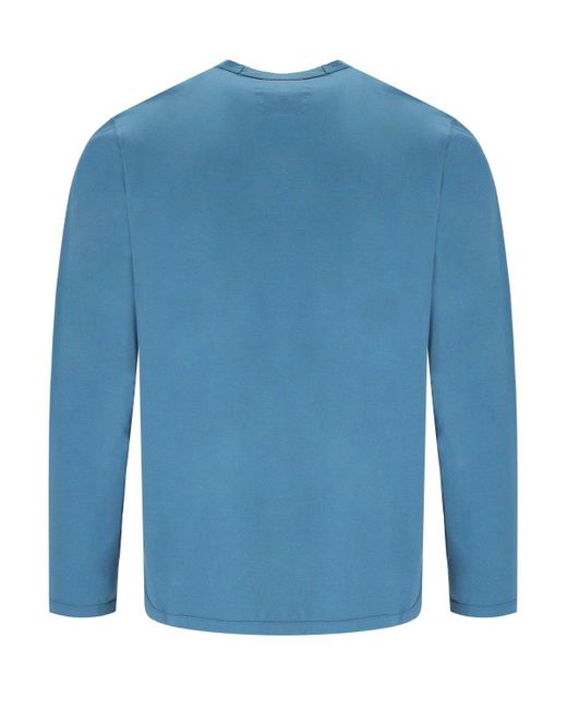 C P Company Blue Aegean Long Sleeved T Shirt