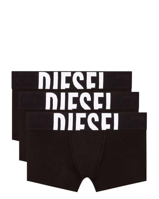 DIESEL Black Umbx Damien Boxer Briefs (Set Of 3)