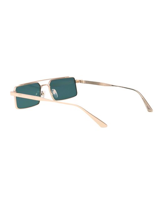 Calvin Klein Green Rectangular Sunglasses Ck24111 S 716