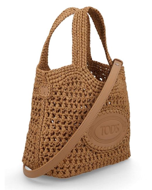 Tod's Brown Mini Shopping Bag