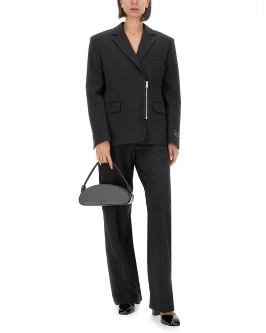 MSGM Black Jacket With Zip