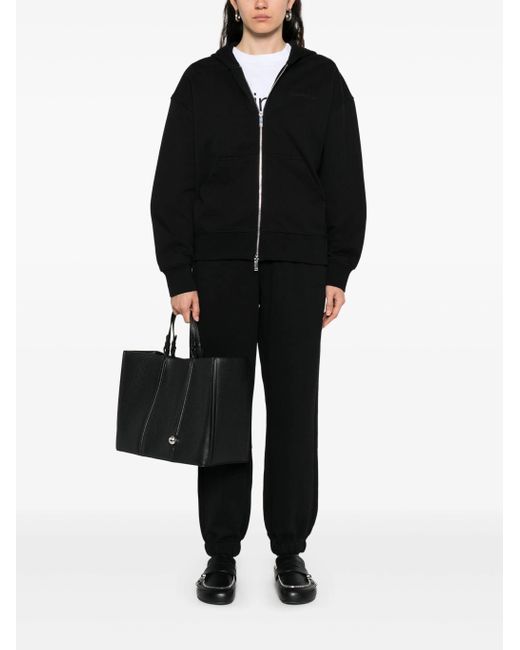 Calvin Klein Black Felpa Con Cappuccio E Zip