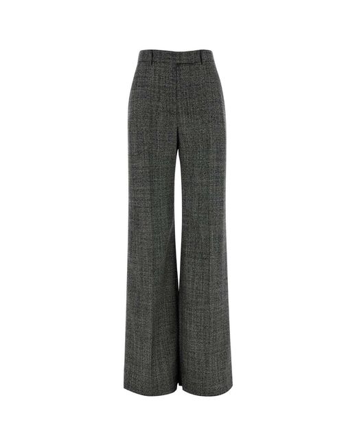 Valentino Garavani Gray Two Tone Wool Palazzo Pant
