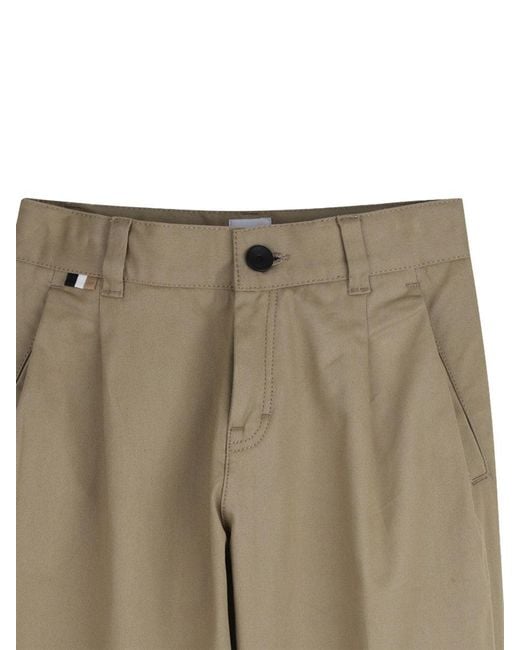 Boss Natural Pantalone Con Bottone