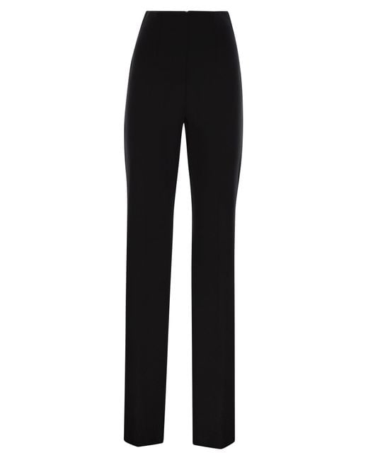 Sportmax Olea High Tailed Broek In Scuba Jersey in het Black