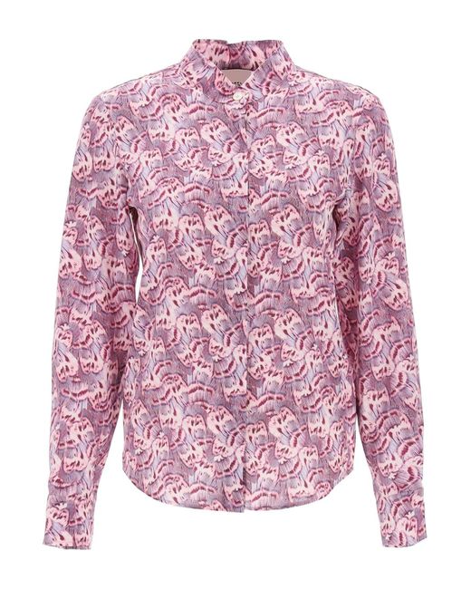 Isabel Marant Pink Ilda Floral Georgette Shirt