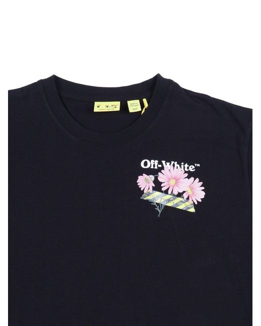 Off-White c/o Virgil Abloh Blue Daisy Tape Tee S/S