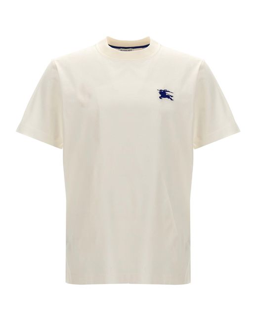Burberry Katoenen Jersey Logo Crew Neck T-Shirts in het White voor heren
