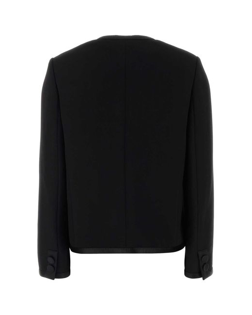 Dolce & Gabbana Black Dolce & Gabbana Double Crepe Single-Breasted Jacket